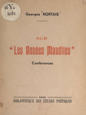 cover image of Sur les années maudites